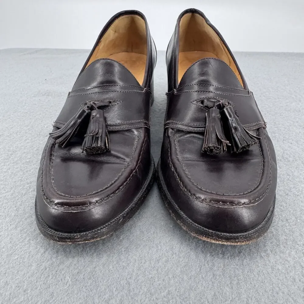 Cole Haan Tassel Loafer‎ Pumps Womens 8 B Brown Block Heels Made In Italy F8920